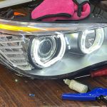 WhatsApp Image 2025-05-04 at 09.48.05 (1) قیمت چراغ استوک بی ام و یی 60 جدید BMW E60 ال سی آی 2005 چراغ جلو دست دوم دیلایت دار طلق چراغ نو