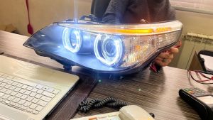 WhatsApp Image 2025-05-04 at 09.48.05 فروش چراغ نو برای bmw e60 داینامیک ال سی آی ، تعویض طلق شکسته ، نصب دیلایت انجل سفید 530i , 525i bmw